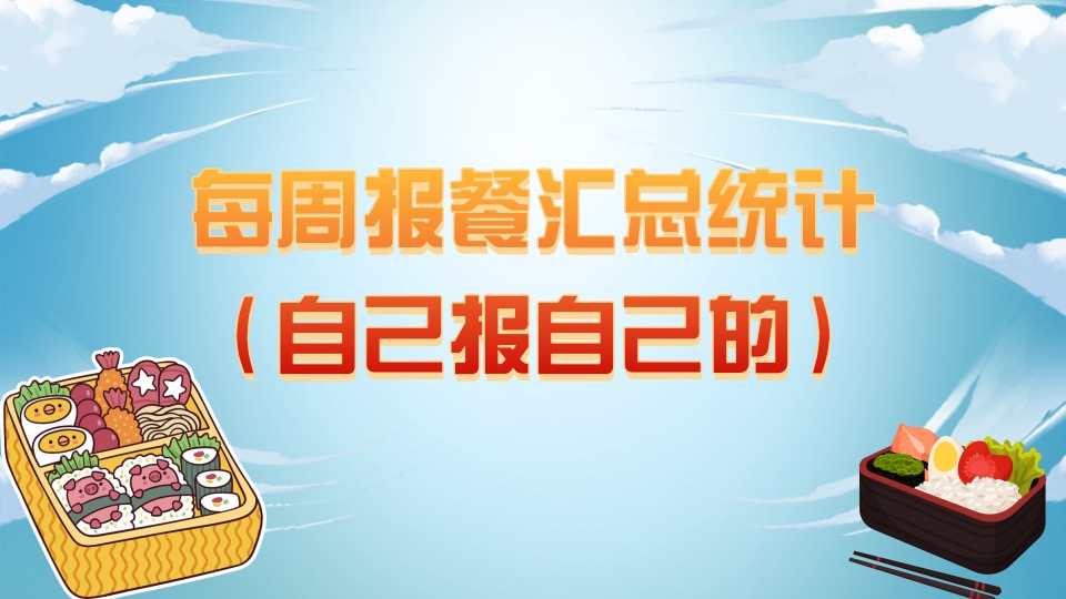 每周报餐登记