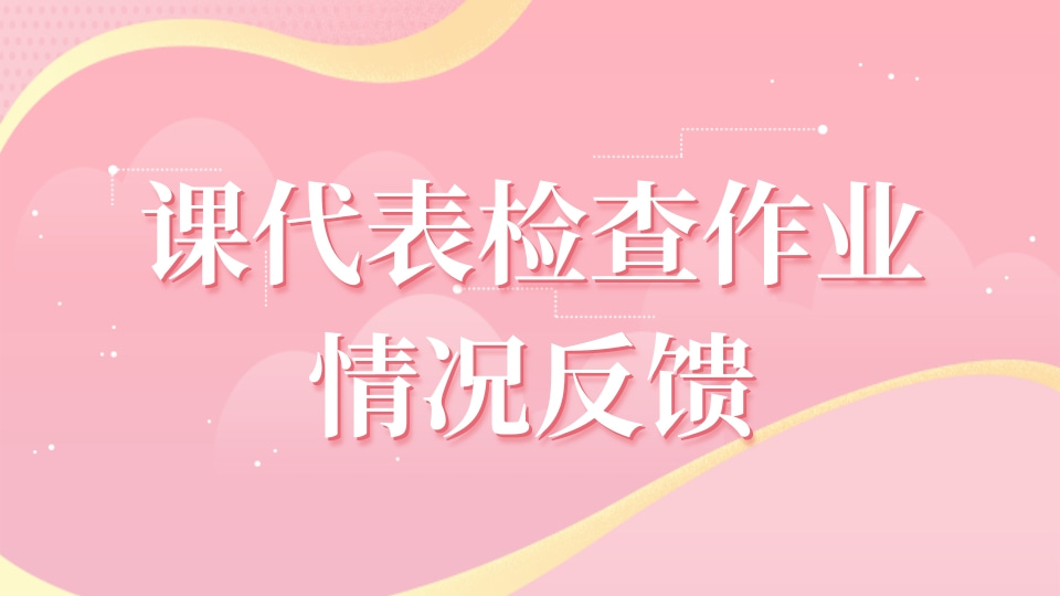 课代表检查作业情况反馈