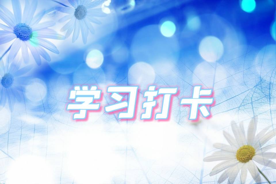 每日学习进度打卡