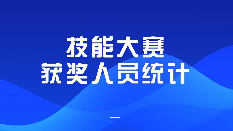 技能大赛获奖人员统计
