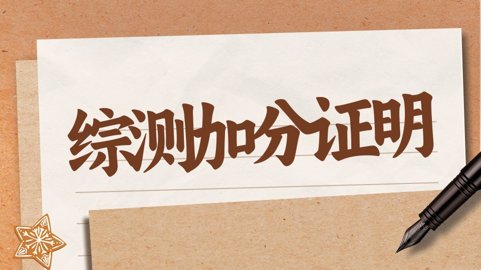 综测加分证明