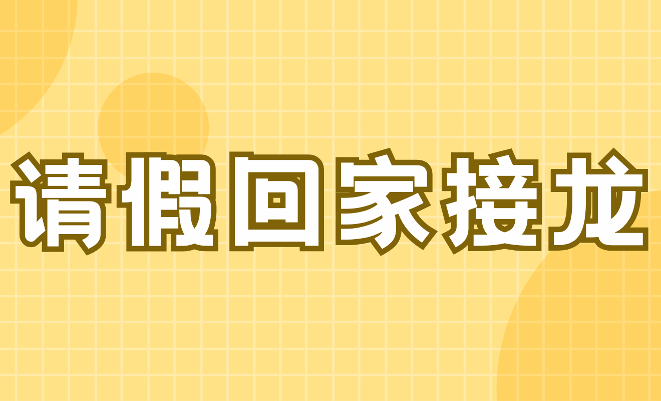 周末请假回家接龙