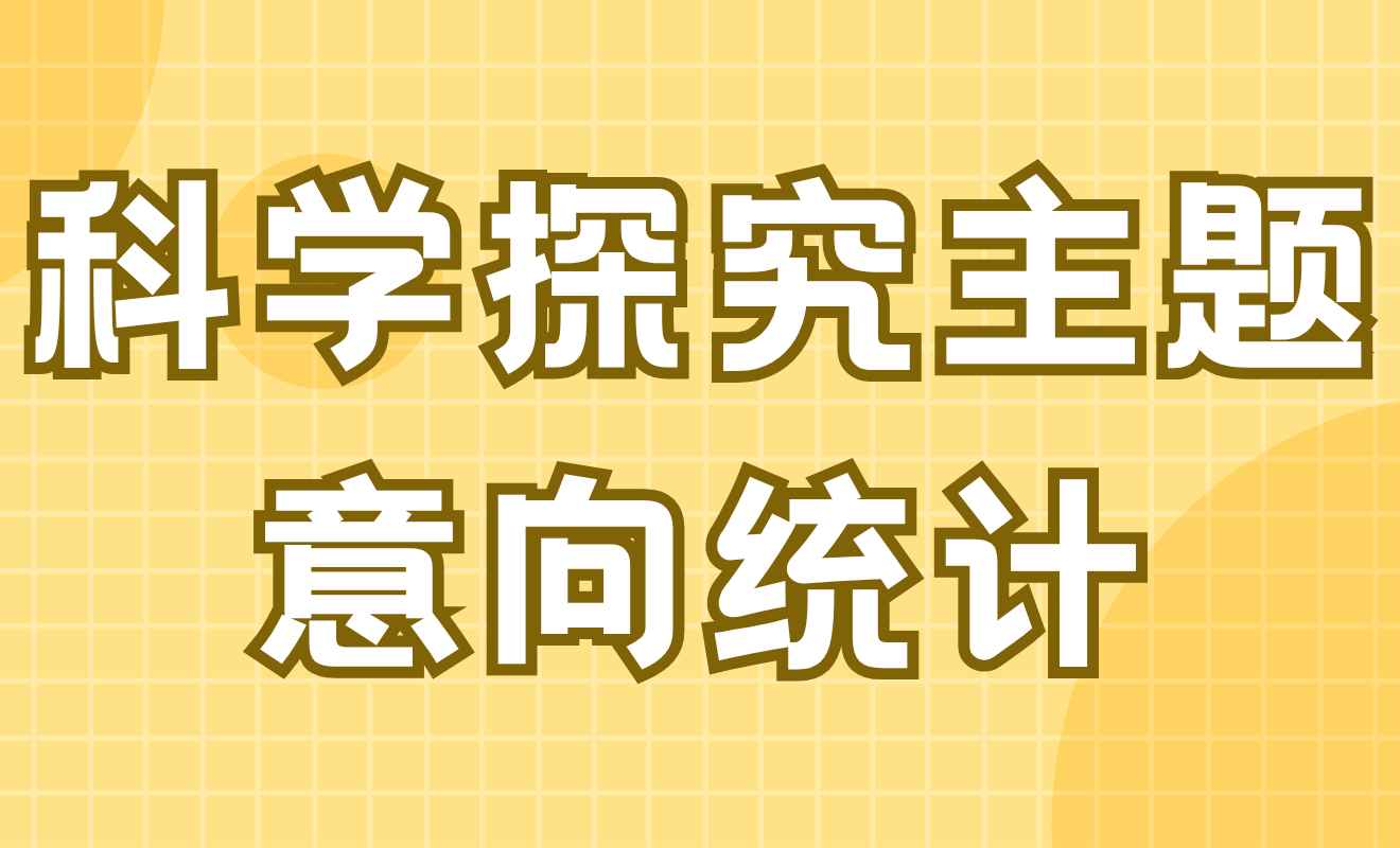 科学探究任务主题意向统计
